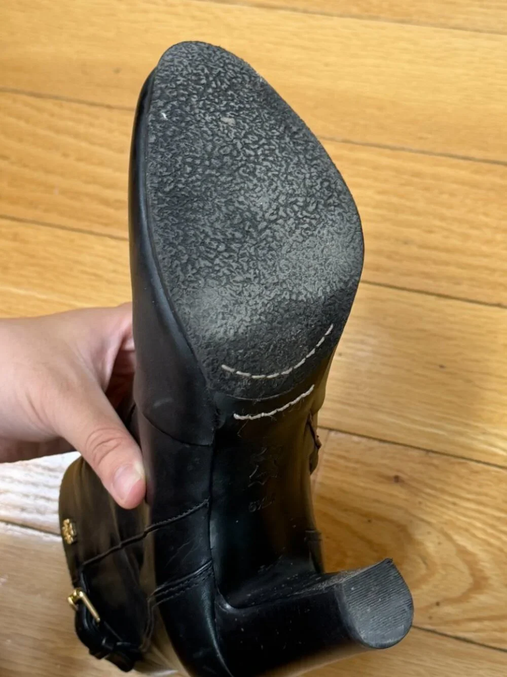 Tory Burch Leather Ankle High Heel Black Boots (Women 6.5)